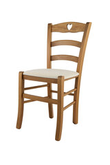 Tommychairs - стул CUORE структура из бука дубового цвета и сиденье из ткани слоновой кости цена и информация | Стулья для кухни и столовой | pigu.lt