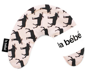 Slaugos medvilnės pagalvė La Bebe ™ Mimi art. 3232, briedžio juoda / pilka, 19x46 cm kaina ir informacija | Maitinimo pagalvės | pigu.lt