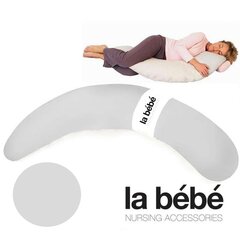 Дополнительный чехол [наволочка] для подковки La Bebe™ Moon Maternity Pillow Cover Art.15748 Light Grey Satin  цена и информация | Подушки для беременных и кормящих | pigu.lt