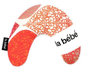 Slaugos medvilninė pagalvėlė pasagos formos La Bebe Mimi Deco Orange 19x46cm kaina ir informacija | Maitinimo pagalvės | pigu.lt