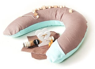 Подкова для сна, кормления малыша La Bebe™ Rich Maternity Pillow Art.67035 Burberry 30x104 cм цена и информация | Детское постельное бельё | pigu.lt