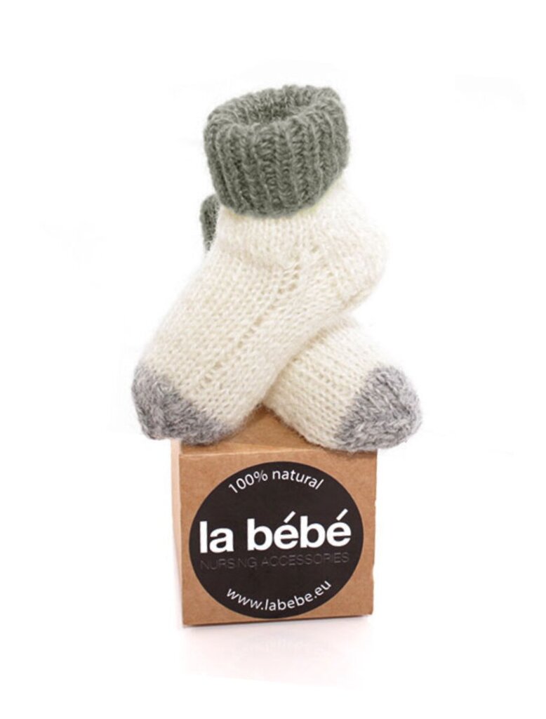 Natūralios vilnos megztos kūdikių kojinės La Bebe ™ Art.81019 Baby Natural Eco kaina ir informacija | Kojinės, pėdkelnės kūdikiams | pigu.lt