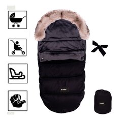 Универсальный теплый мешок для санок/коляски La bebe™ Sleeping bag Winter Footmuff Art.83956 Black цена и информация | Аксессуары для колясок | pigu.lt