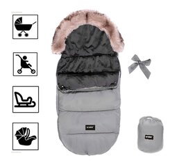 Универсальный теплый мешок для санок/коляски La bebe™ Sleeping bag Winter Footmuff Art.83956 Grey  цена и информация | Аксессуары для колясок | pigu.lt