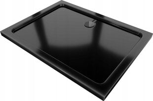Stačiakampis dušo padėklas Mexen Flat Slim su sifonu, Black, 130x70,80,90,100 cm цена и информация | Душевые поддоны | pigu.lt