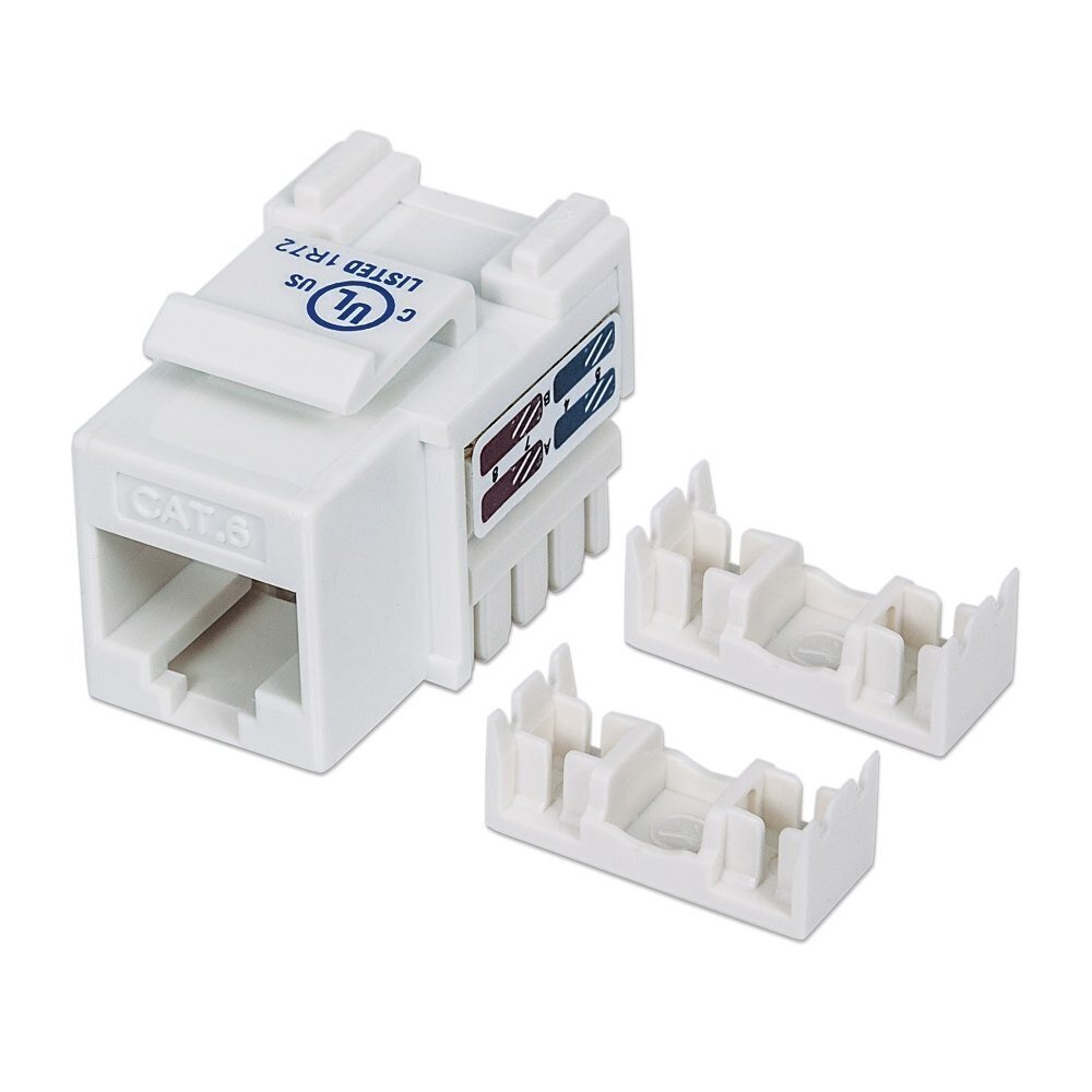 Modulis keystone Intellinet RJ45 UTP Cat6, baltas цена и информация | Komponentų priedai | pigu.lt