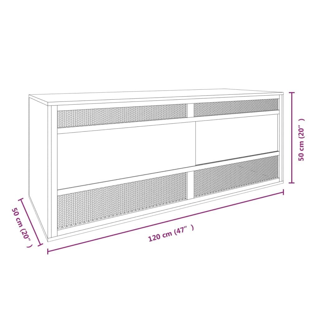 Terariumas vidaXL, 120x50x50cm kaina ir informacija | Prekės egzotiniams gyvūnams  | pigu.lt