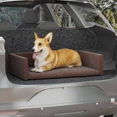 vidaXL Šuns gultas automobilio bagažinei, rudas, 70x45cm kaina ir informacija | Guoliai, pagalvėlės | pigu.lt