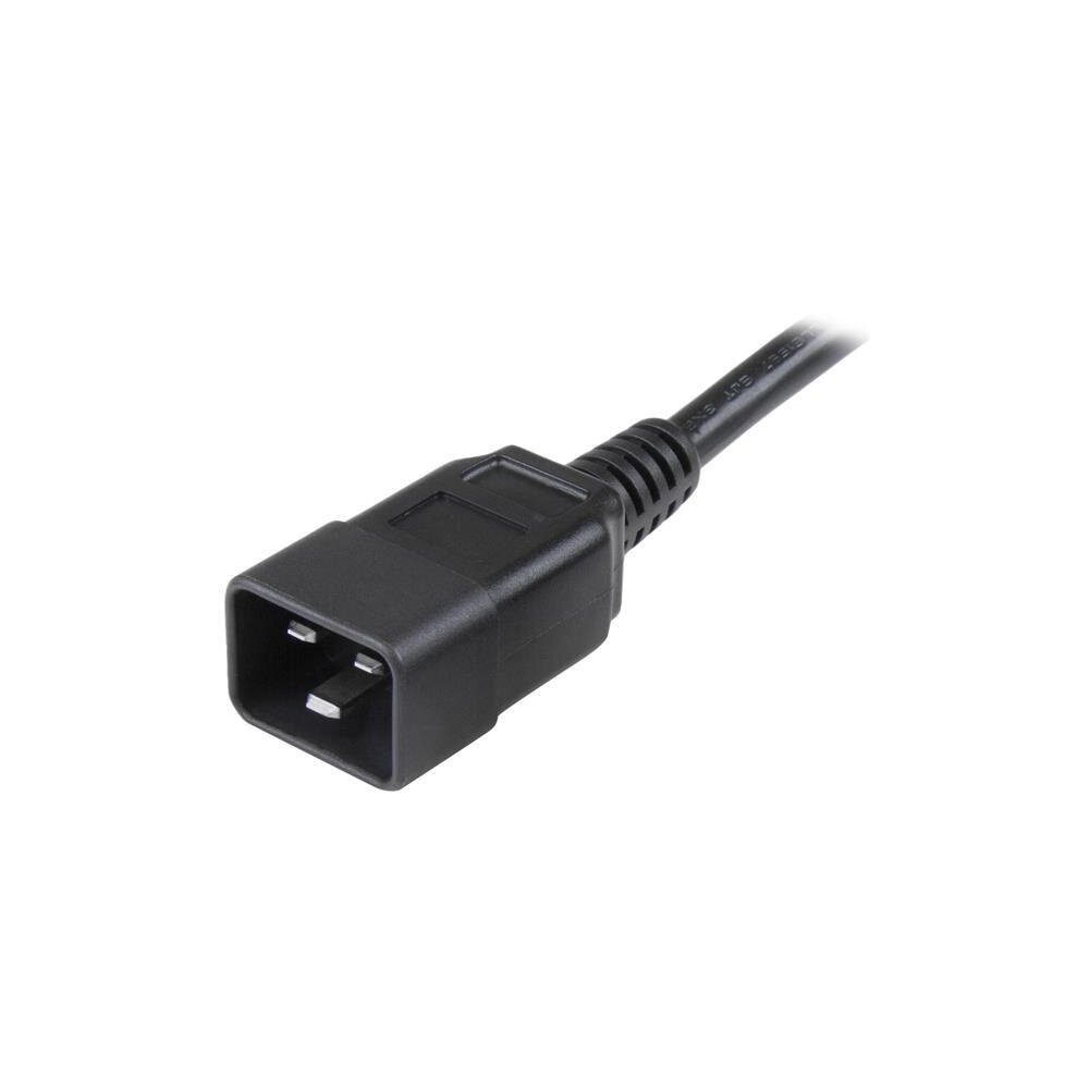 Maitinimo kabelis Manhattan IEC320 C19 į C20 16A, 2 m, juodas kaina ir informacija | Kabeliai ir laidai | pigu.lt