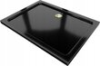 Stačiakampis dušo padėklas Mexen Flat Slim su sifonu, Black+Gold, 90x70,80 cm kaina ir informacija | Dušo padėklai | pigu.lt