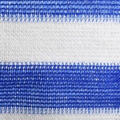 vidaXL Balkono pertvara, mėlynos ir baltos spalvos, 120x500cm, HDPE цена и информация | Зонты, маркизы, стойки | pigu.lt