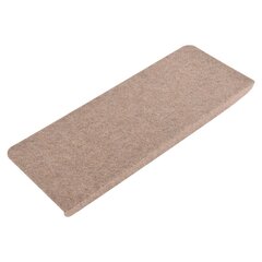 Lipnūs laiptų kilimėliai, 15vnt., smėlio spalvos, 65x28cm цена и информация | Ковры | pigu.lt