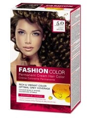 FASHION COLOR Крем-краска Светло-коричневый 5.0, 50/50/15 мл цена и информация | Краска для волос | pigu.lt