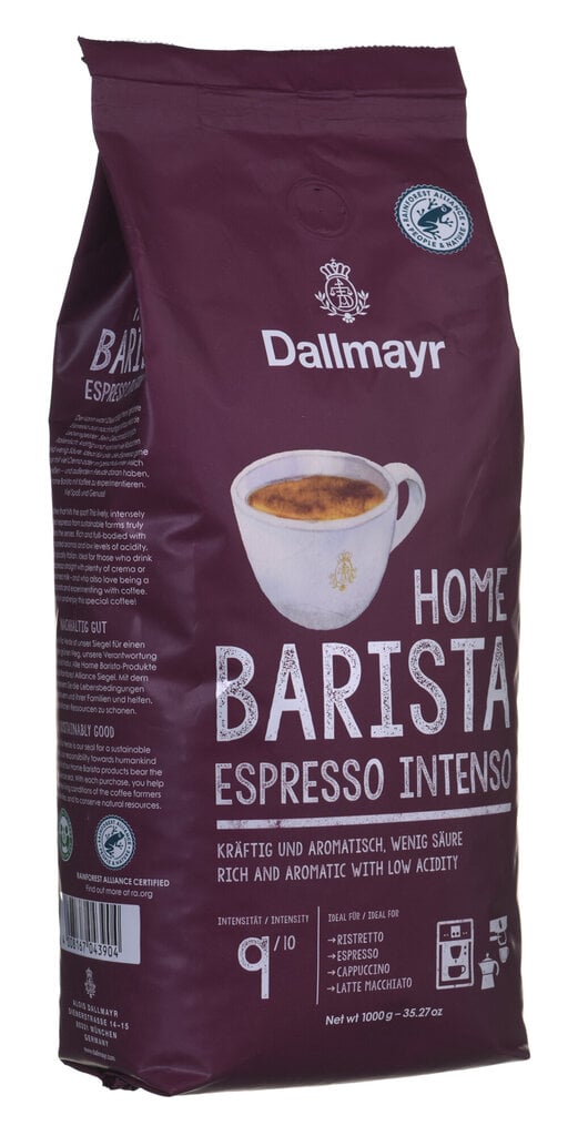 Dallmayr Home Barista Espresso Intenso kavos pupelės, 1 kg. цена и информация | Kava, kakava | pigu.lt