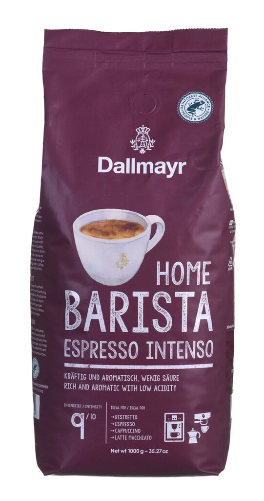 Dallmayr Home Barista Espresso Intenso kavos pupelės, 1 kg. kaina ir informacija | Kava, kakava | pigu.lt