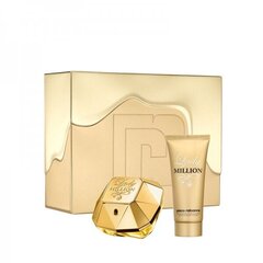 Rinkinys Paco Rabanne Lady Million moterims: kvapusis vanduo EDP, 80 ml + kūno losjonas, 100 ml kaina ir informacija | Kvepalai moterims | pigu.lt