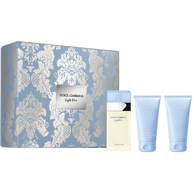 Rinkinys Dolce & Gabbana Light Blue: tualetinis vanduo EDT, 50 ml + kūno kremas, 50 ml + dušo želė, 50 ml цена и информация | Kvepalai moterims | pigu.lt