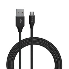 Кабель Devia Gracious USB - MicroUSB, 1,0 м, 2,4A, чёрный цена и информация | Кабели для телефонов | pigu.lt