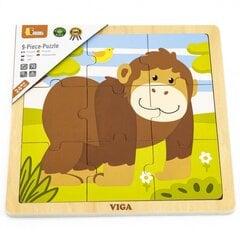 Medinė 9 detalių dėlionė Viga, gorila kaina ir informacija | Dėlionės (puzzle) | pigu.lt