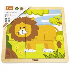 Medinė 9 detalių dėlionė Viga, liūtas kaina ir informacija | Dėlionės (puzzle) | pigu.lt