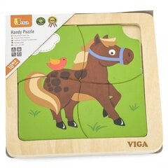 Деревянный пазл Viga, лошадь цена и информация | Пазлы | pigu.lt
