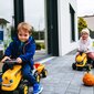 Paspiriamas vaikiškas traktorius su priekaba Falk JCB, oranžinis цена и информация | Žaislai kūdikiams | pigu.lt