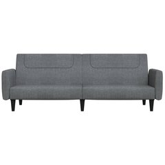 Dvivietė sofa-lova, šviesiai pilkos spalvos, audinys цена и информация | Диваны | pigu.lt