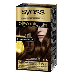 Краска для волос Syoss Oleo Intense 4–18 šokolado, 115 мл цена и информация | Краска для волос | pigu.lt