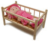 Medinė lovytė lėlei kaina ir informacija | Žaislai mergaitėms | pigu.lt