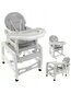 Supama vaikiška maitinimo kėdė su ratukais - pilka цена и информация | Maitinimo kėdutės | pigu.lt