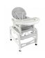 Supama vaikiška maitinimo kėdė su ratukais - pilka цена и информация | Maitinimo kėdutės | pigu.lt