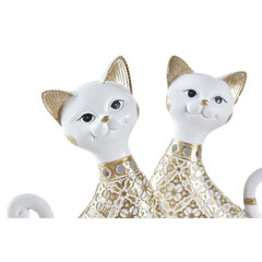 Декоративная фигура DKD Home Decor Белый кот (10 x 6 x 23 см) (2 шт.) цена и информация | Детали интерьера | pigu.lt