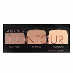 Kontūravimo paletė Catrice 3 Steps to Contour, 7,5 g kaina ir informacija | Bronzantai, skaistalai | pigu.lt