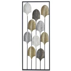 Настенный декор DKD Home Decor Лист растения (35 x 2 x 90 см) цена и информация | Детали интерьера | pigu.lt