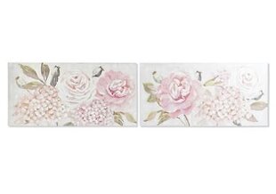 Paveikslas DKD Home Decor Gėlės, 120 x 3 x 60 cm, 2 vnt. kaina ir informacija | Reprodukcijos, paveikslai | pigu.lt