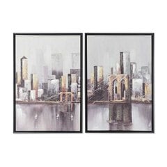 Картина DKD Home Decor, New York (43 x 3,5 x 63 cm) (2 шт.) цена и информация | Репродукции, картины | pigu.lt