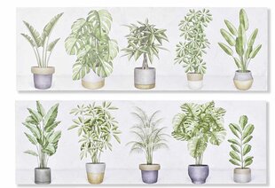 Paveikslas DKD Home Decor augalai, 90 x 30 cm, 2 vnt. kaina ir informacija | Reprodukcijos, paveikslai | pigu.lt