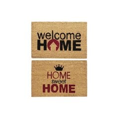 Дверной Коврик DKD Home Decor Красный Чёрный Коричневый Резина 2 штук Кокосовое волокно (60 x 40 x 0,5 cm) цена и информация | Придверные коврики | pigu.lt