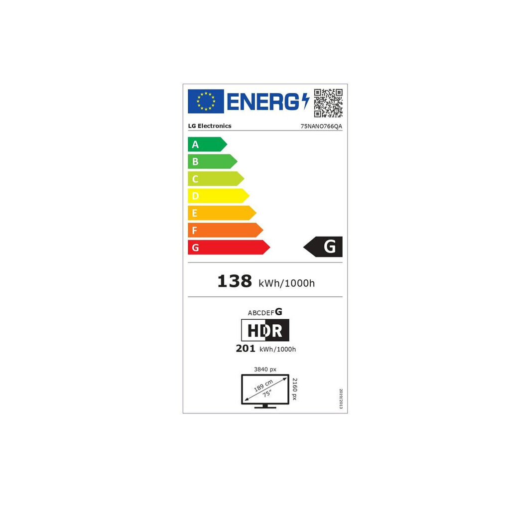 LG 75NANO766QA kaina ir informacija | Televizoriai | pigu.lt