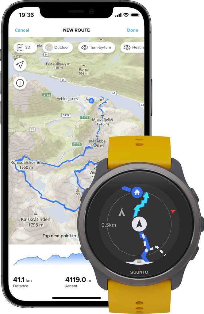 Suunto 5 Peak Ochre kaina ir informacija | Išmanieji laikrodžiai (smartwatch) | pigu.lt