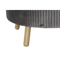 Подставка для ног DKD Home Decor, деревянный велюр, темно-серая (80 x 80 x 38 см) цена и информация | Кресла-мешки и пуфы | pigu.lt
