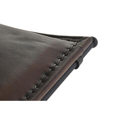 Подставка для ног DKD Home Decor, чёрный металл, кожа, темно-коричневый Vintage (56 x 44,5 x 45 см) цена и информация | Кресла-мешки и пуфы | pigu.lt