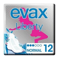 Обычные прокладки с крылышками Liberty Evax (12 uds) цена и информация | Тампоны, гигиенические прокладки для критических дней, ежедневные прокладки | pigu.lt