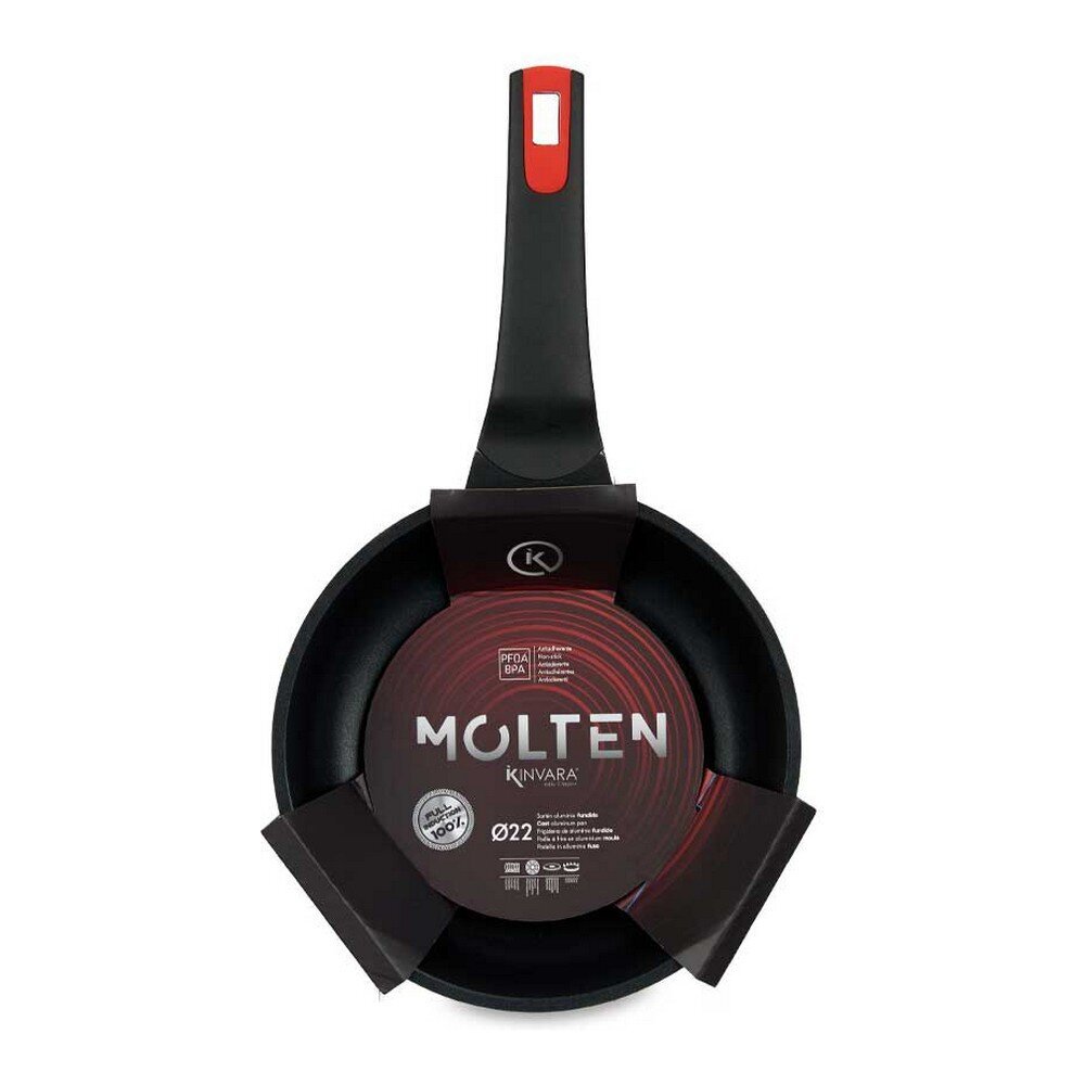 Molten keptuvė, juoda, 22 cm. kaina ir informacija | Keptuvės | pigu.lt