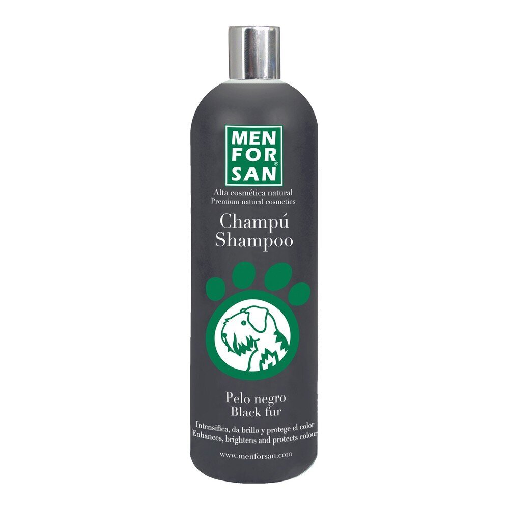 Šampūnas šunims Men for San Black Fur, 1 l kaina ir informacija | Kosmetinės priemonės gyvūnams | pigu.lt