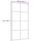 vidaXL Stumdomos durys, baltos, 102,5x205cm, ESG stiklas ir aliuminis kaina ir informacija | Vidaus durys | pigu.lt
