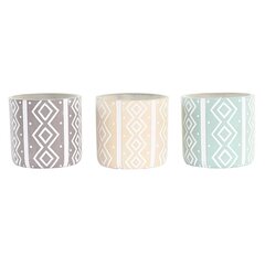 DKD Home Decor     Ikat (14 x 14 x 13 cm) (3 ) цена и информация | Вазоны | pigu.lt