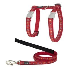 Cat Harness TicWatch Style petnešos su dirželiu katėms, raudonas kaina ir informacija | Pavadėliai, antkakliai, petnešos katėms | pigu.lt