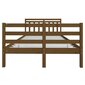 vidaXL Lovos rėmas, medaus rudas, 120x190cm, mediena, dvivietis цена и информация | Lovos | pigu.lt