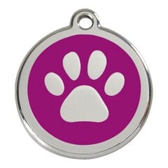 Apykaklės identifikavimo lentelė Red Dingo, purpurinė, 20 mm kaina ir informacija | Antkakliai, petnešos šunims | pigu.lt